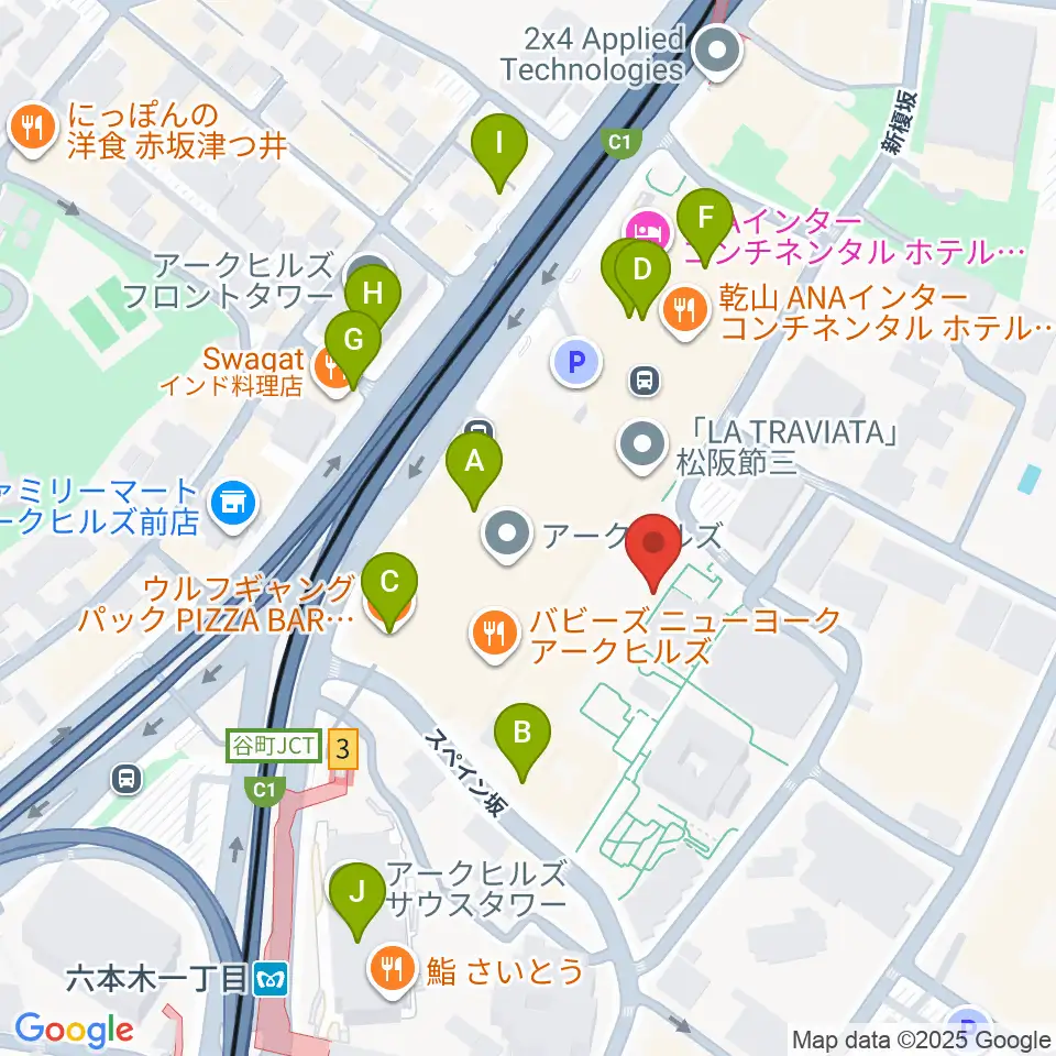 サントリーホール周辺のカフェ一覧地図