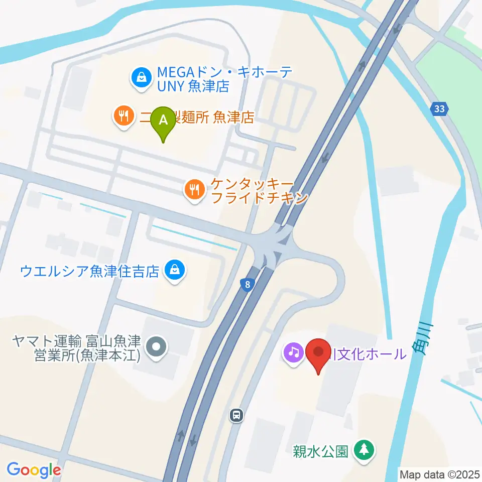 新川文化ホール ミラージュホール周辺のカフェ一覧地図
