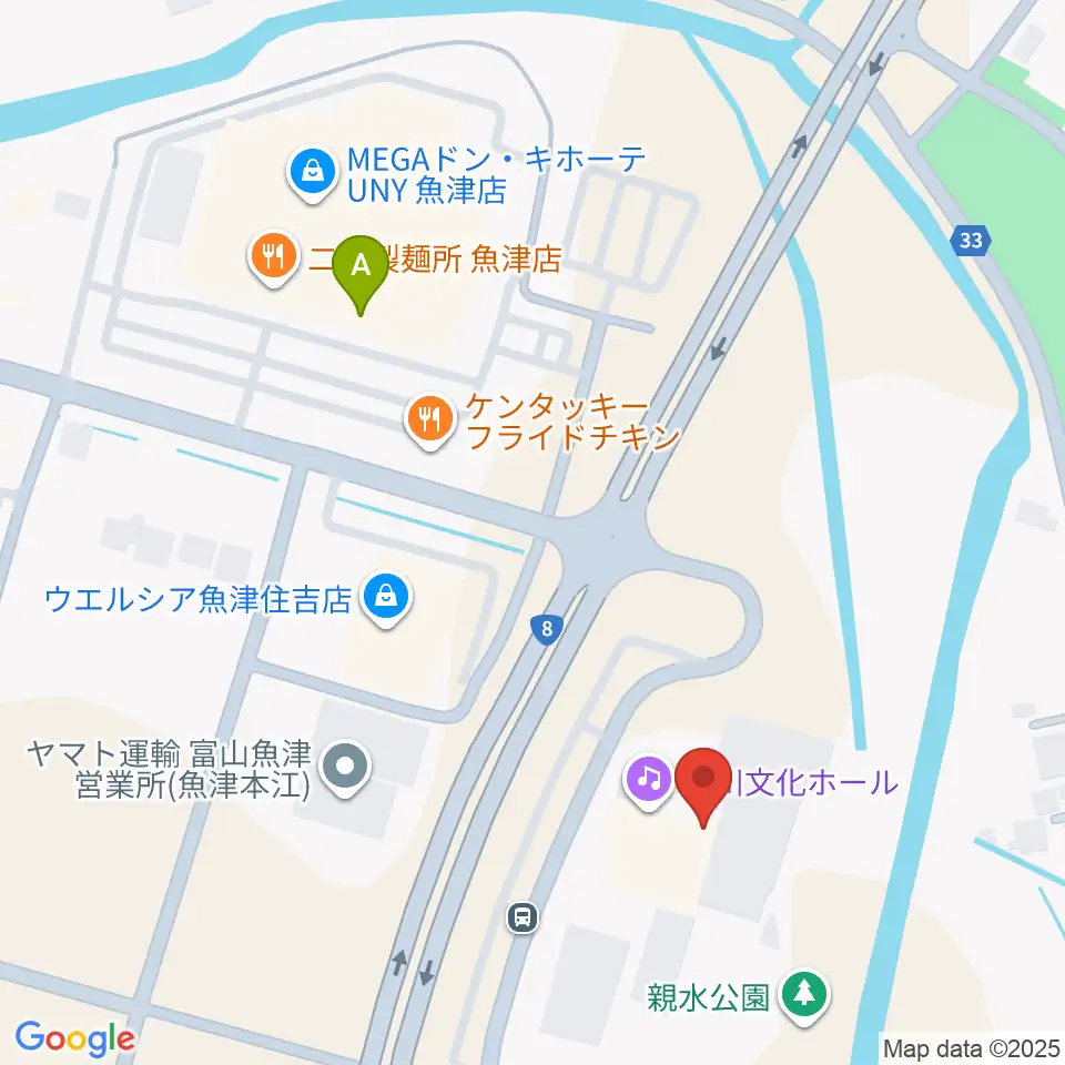 新川文化ホール ミラージュホール周辺のカフェ一覧地図