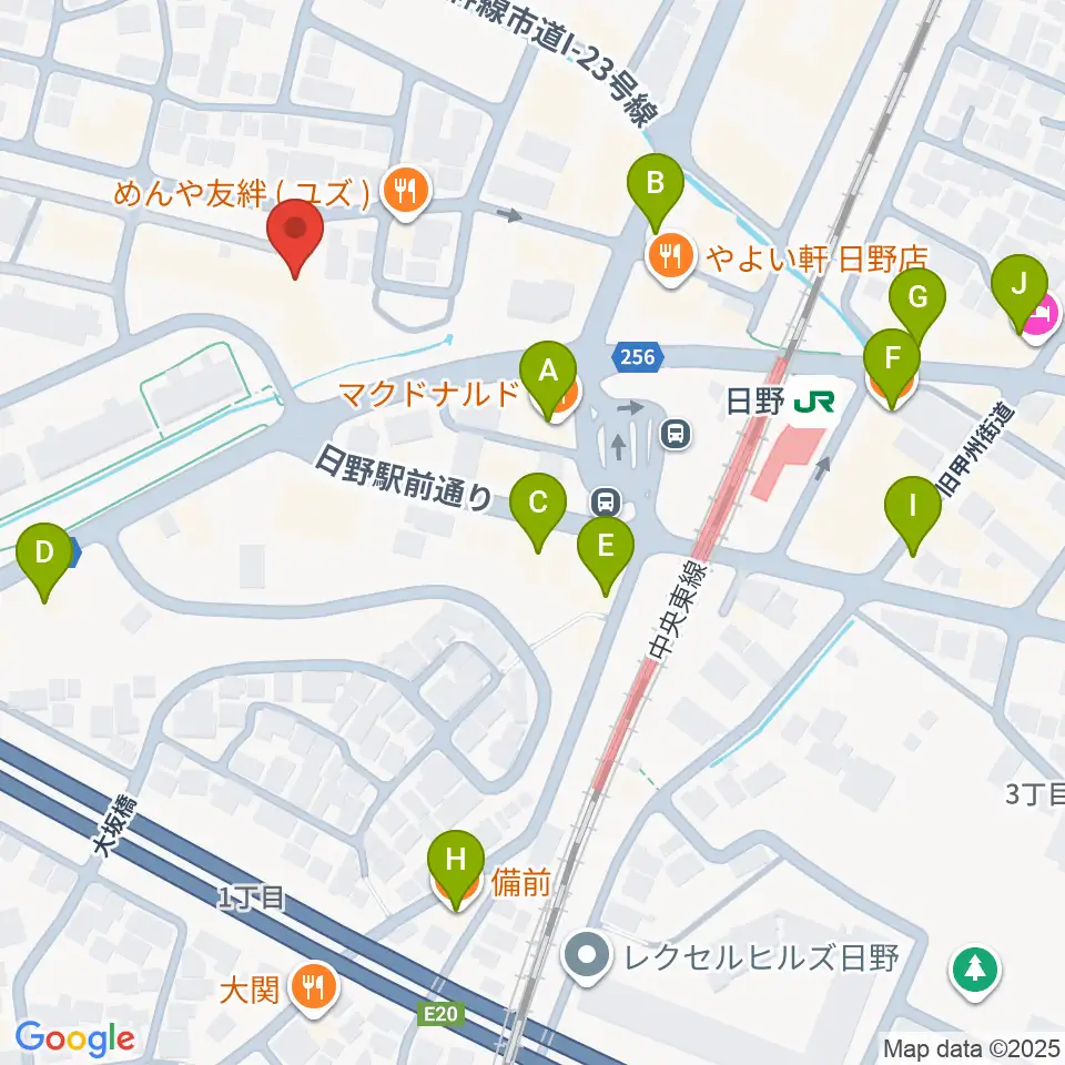 新町交流センター周辺のカフェ一覧地図