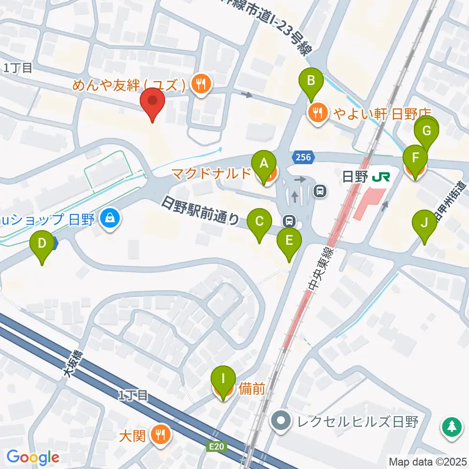 新町交流センター周辺のカフェ一覧地図
