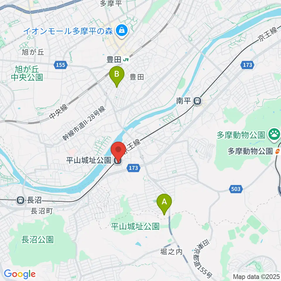 日野市平山交流センター周辺のカフェ一覧地図