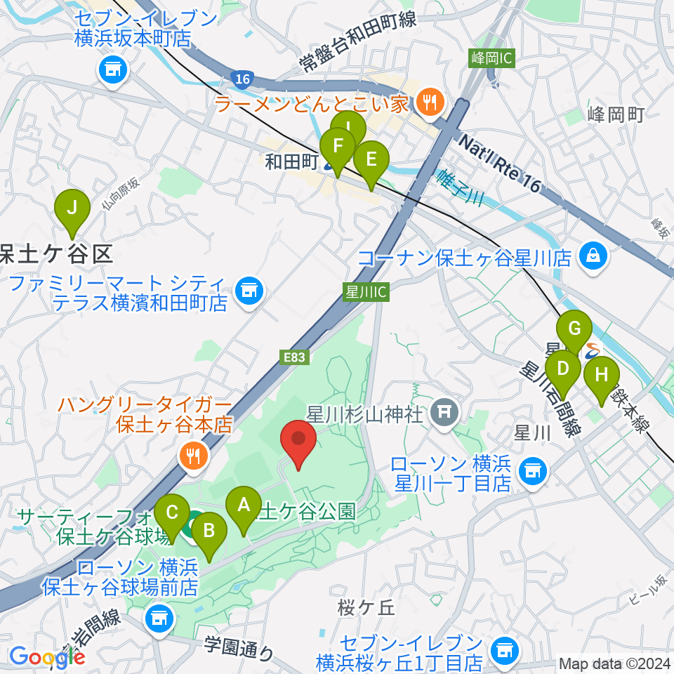 かながわアートホール周辺のカフェ一覧地図