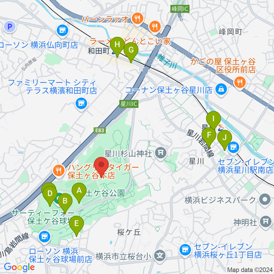 かながわアートホール周辺のカフェ一覧地図