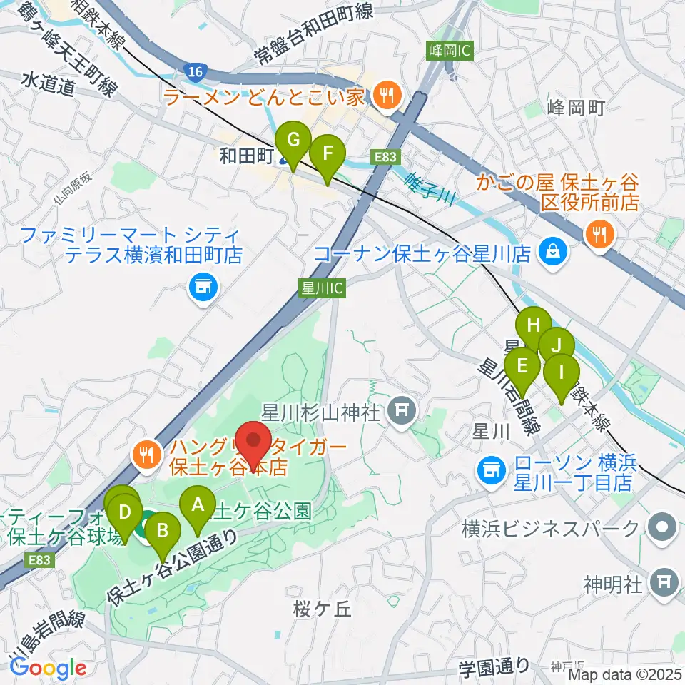かながわアートホール周辺のカフェ一覧地図