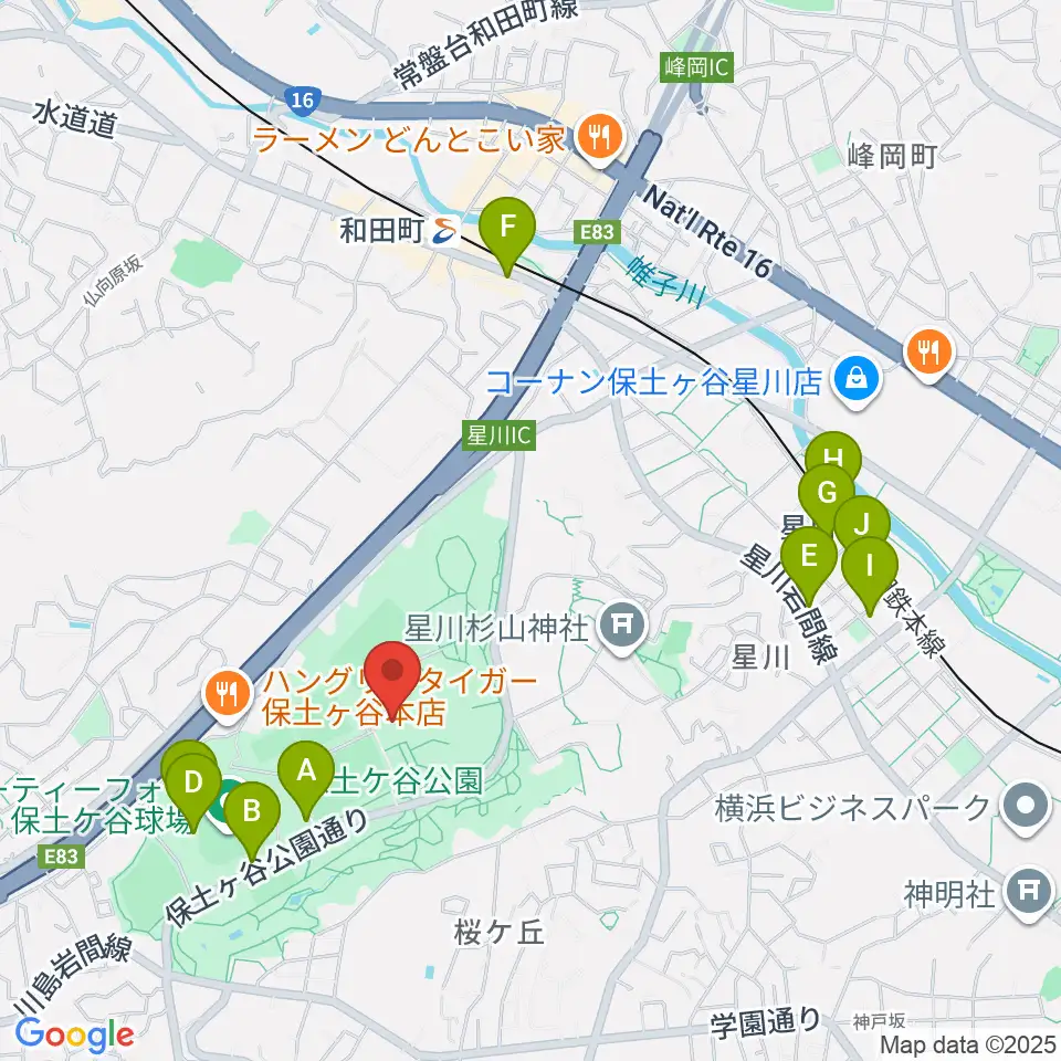 かながわアートホール周辺のカフェ一覧地図