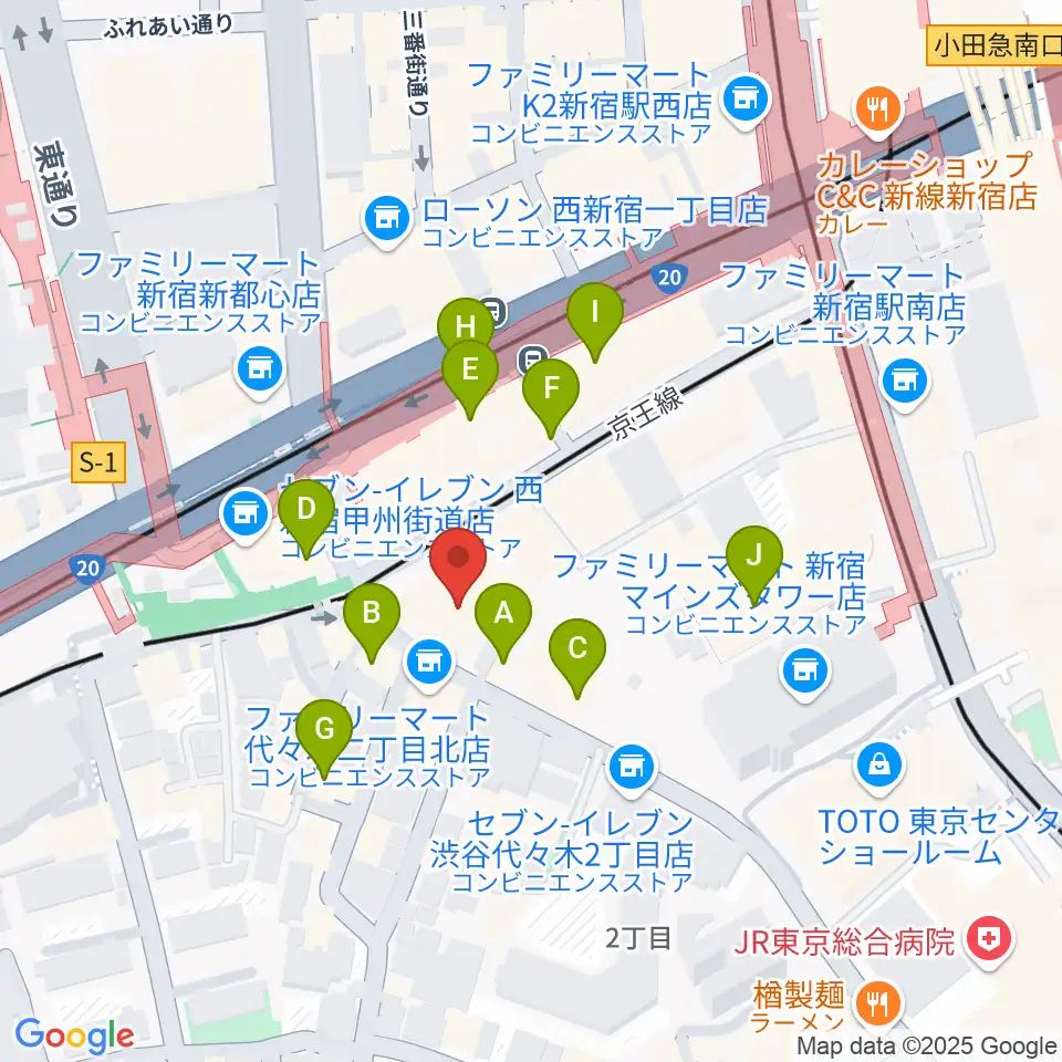 こくみん共済coopホール スペース・ゼロ周辺のカフェ一覧地図