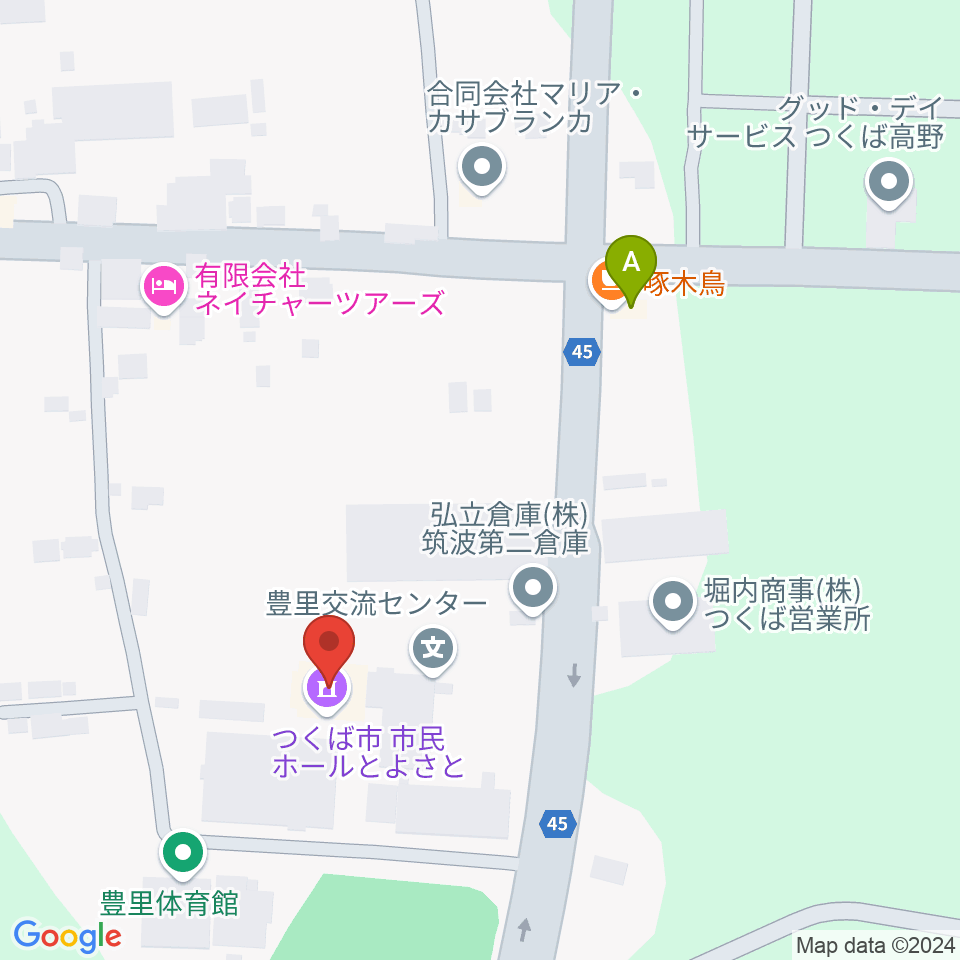 市民ホールとよさと周辺のカフェ一覧地図