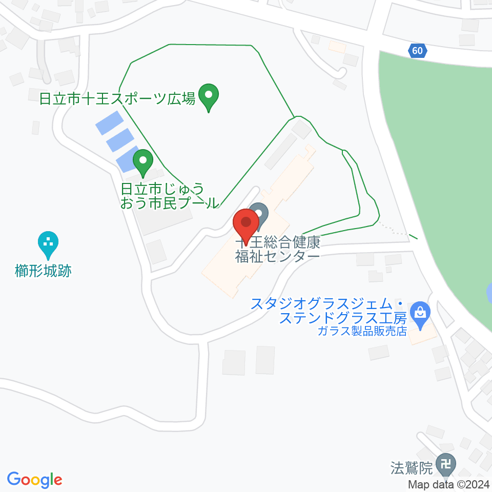 ゆうゆう十王・Jホール周辺のカフェ一覧地図