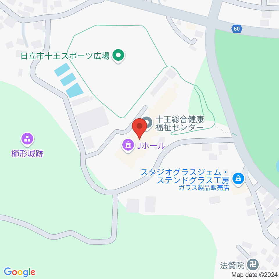 ゆうゆう十王・Jホール周辺のカフェ一覧地図