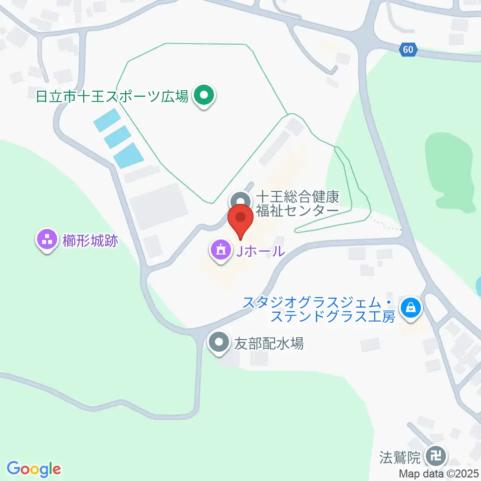 ゆうゆう十王・Jホール周辺のカフェ一覧地図
