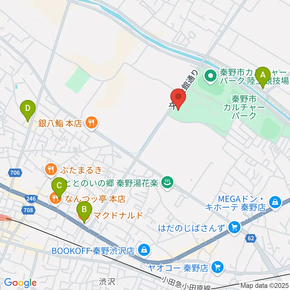 クアーズテック秦野カルチャーホール周辺のカフェ一覧地図