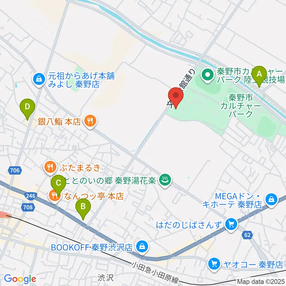 クアーズテック秦野カルチャーホール周辺のカフェ一覧地図