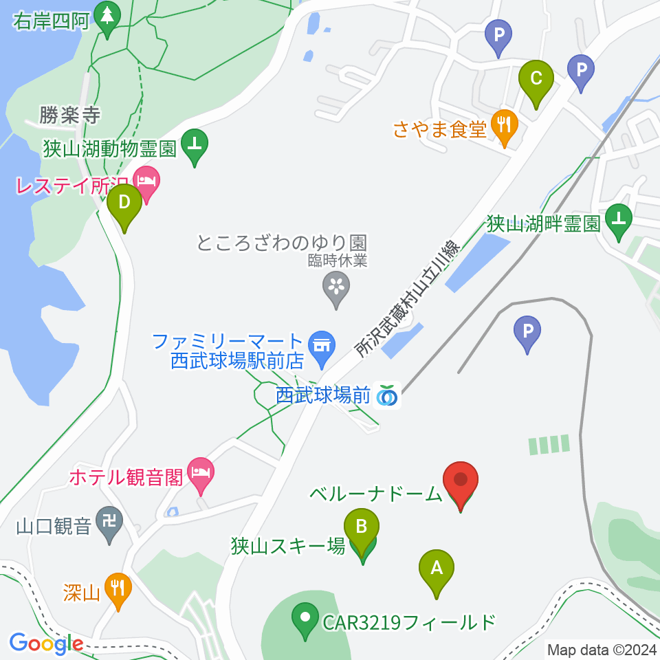 ベルーナドーム周辺のカフェ一覧地図