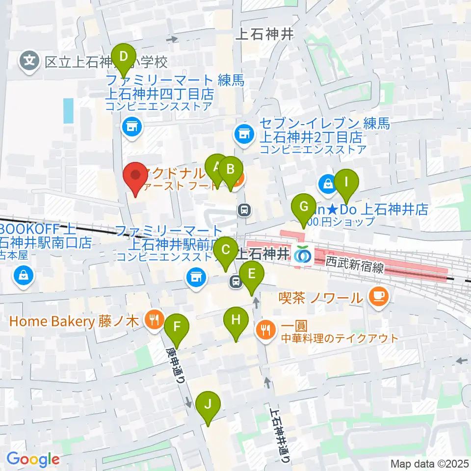 スタジオセイショウ周辺のカフェ一覧地図