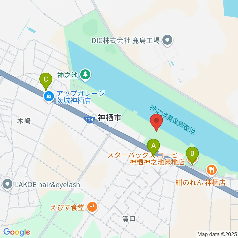 神栖市文化センター周辺のカフェ一覧地図