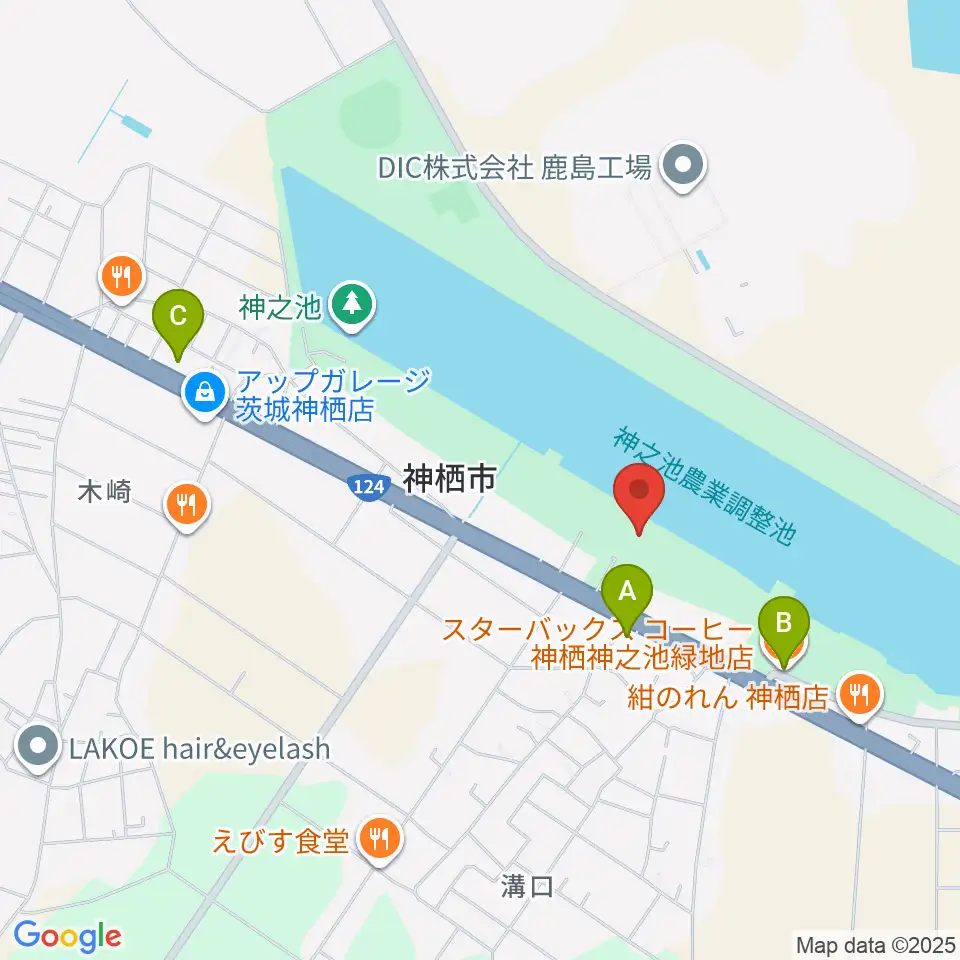 神栖市文化センター周辺のカフェ一覧地図