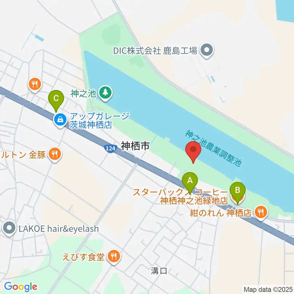 神栖市文化センター周辺のカフェ一覧地図