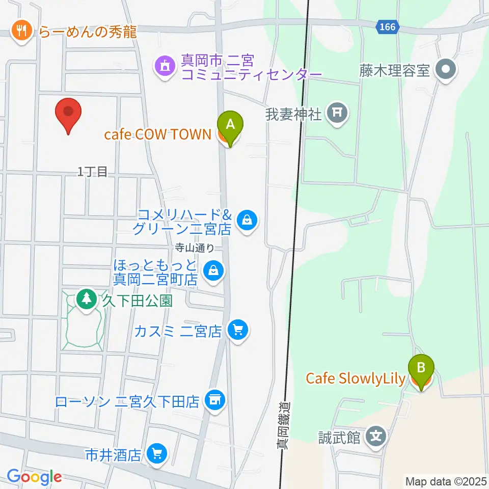 にのみやとちおとめホール 真岡市生涯学習館周辺のカフェ一覧地図