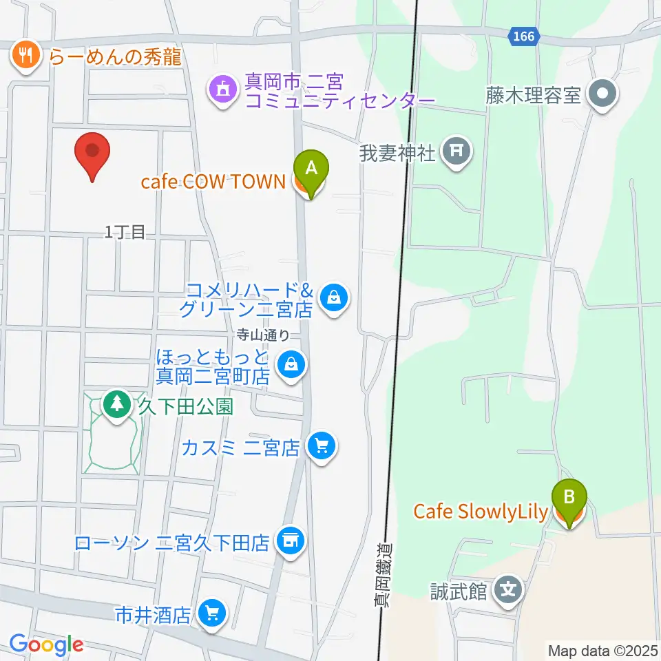 にのみやとちおとめホール 真岡市生涯学習館周辺のカフェ一覧地図