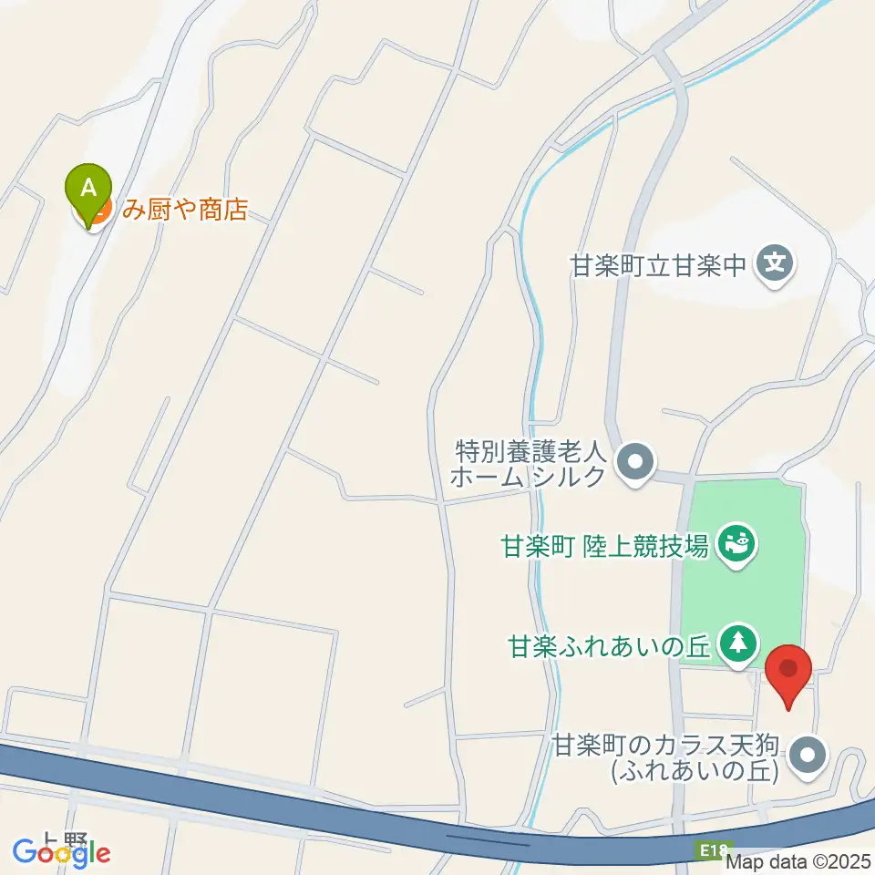 甘楽町文化会館周辺のカフェ一覧地図