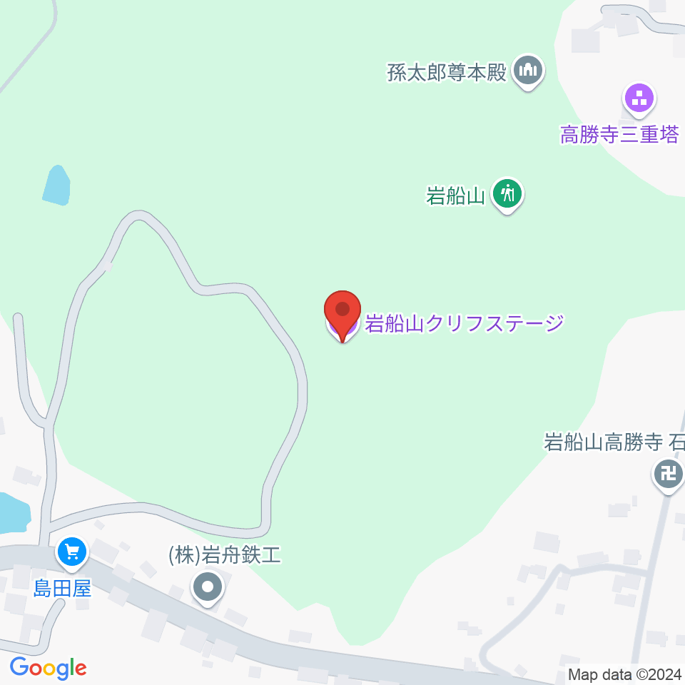 岩船山クリフステージ周辺のカフェ一覧地図