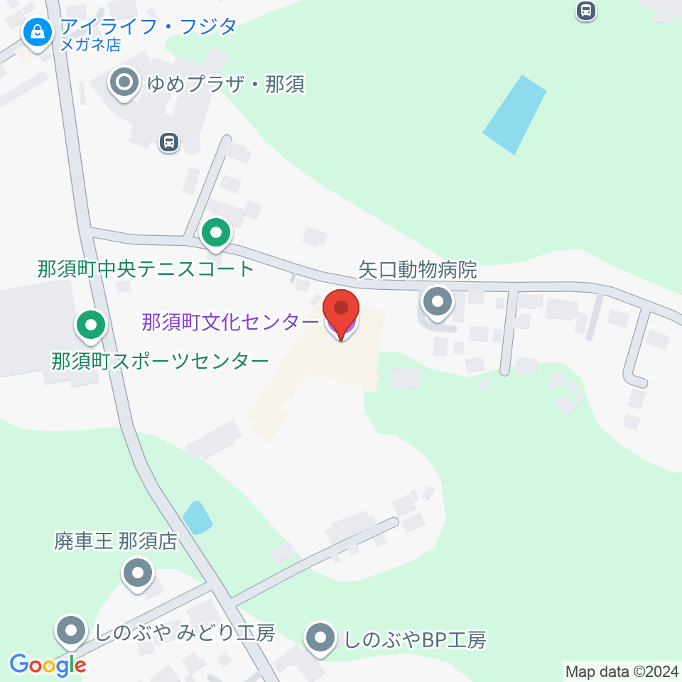 那須町文化センター周辺のカフェ一覧地図