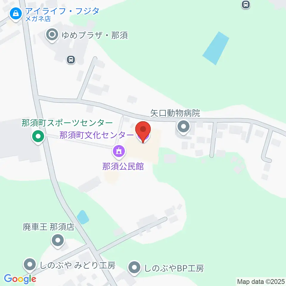 那須町文化センター周辺のカフェ一覧地図
