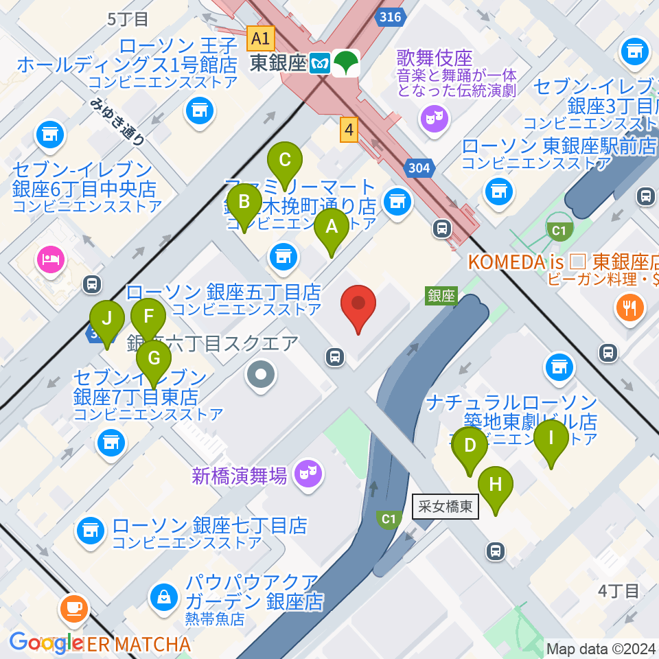 時事通信ホール周辺のホテル一覧地図