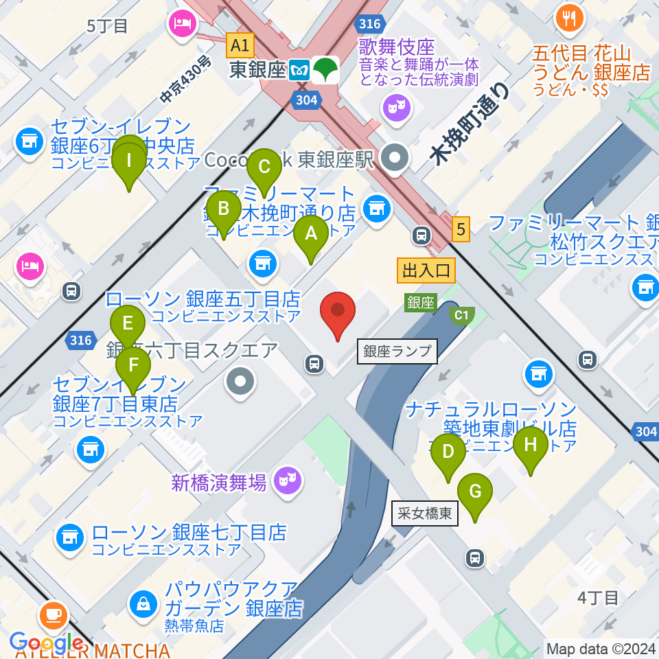 時事通信ホール周辺のホテル一覧地図