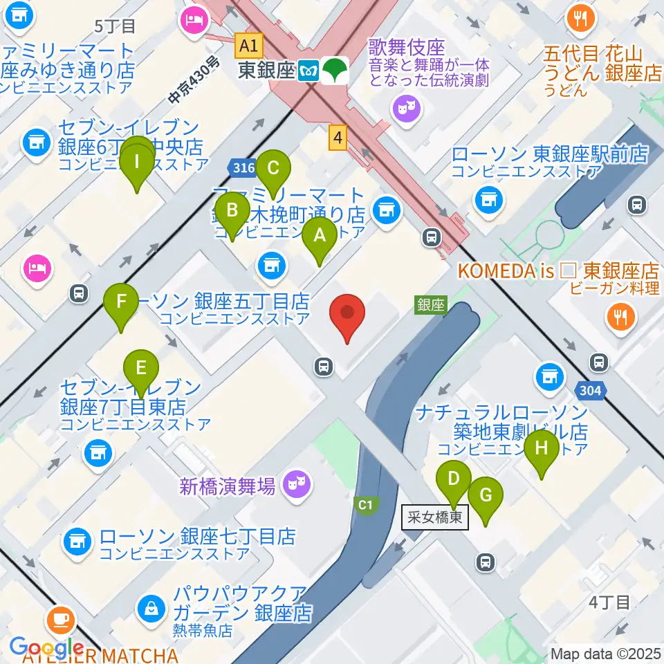 時事通信ホール周辺のホテル一覧地図