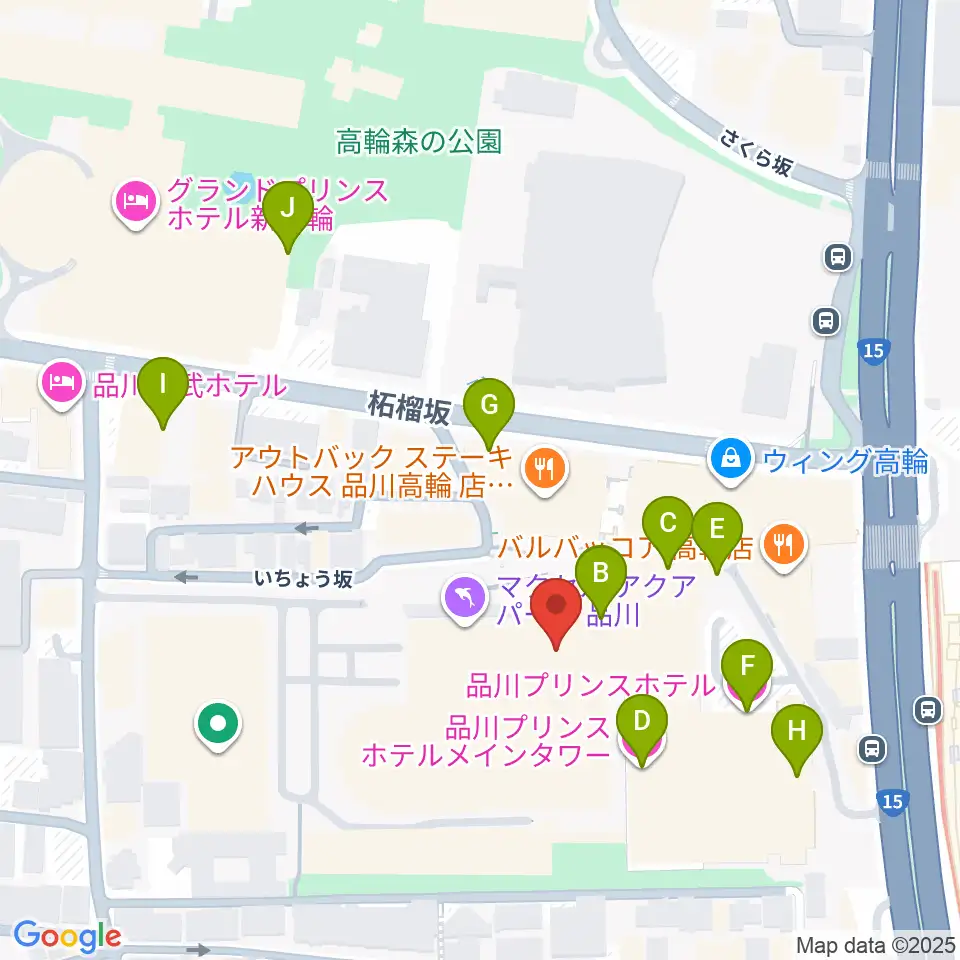 品川ステラボール周辺のホテル一覧地図