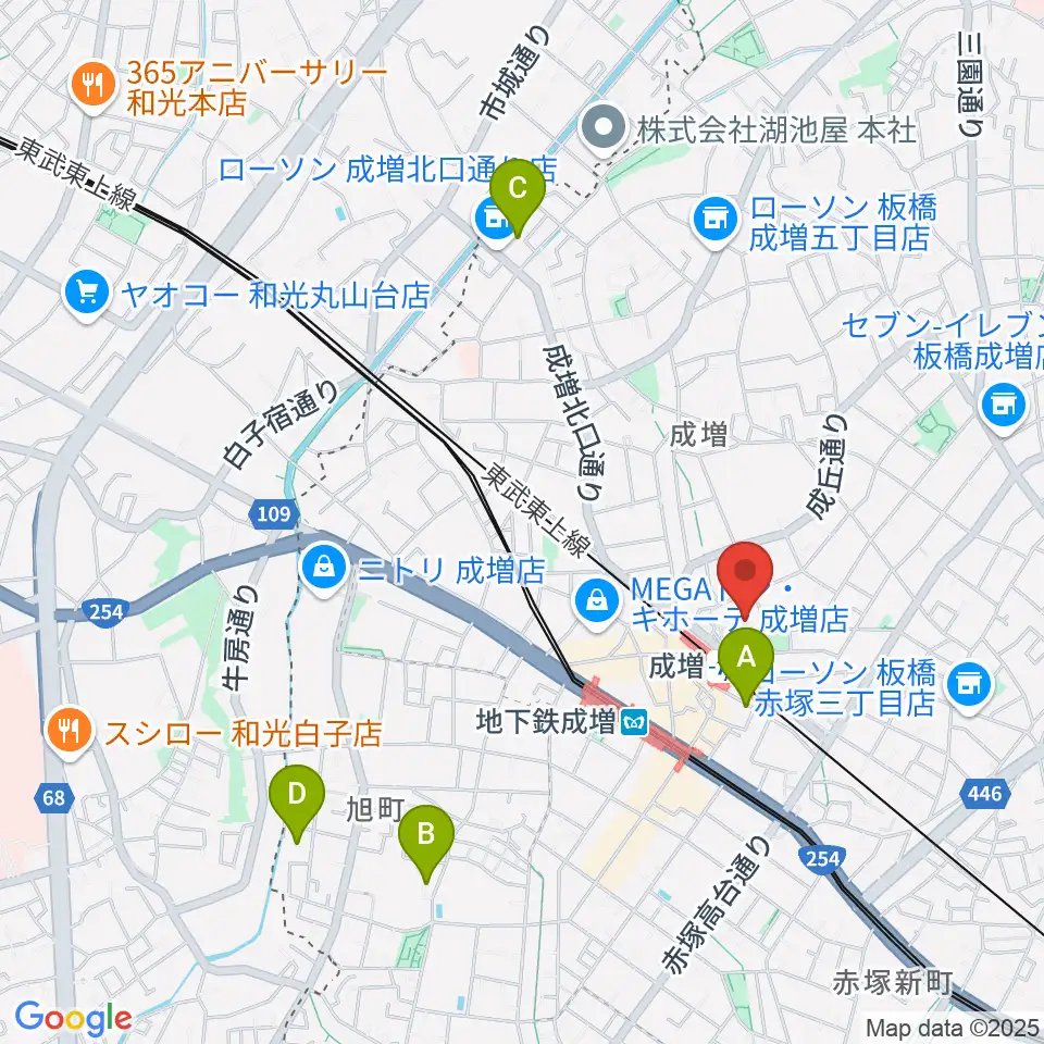 成増アクトホール周辺のホテル一覧地図