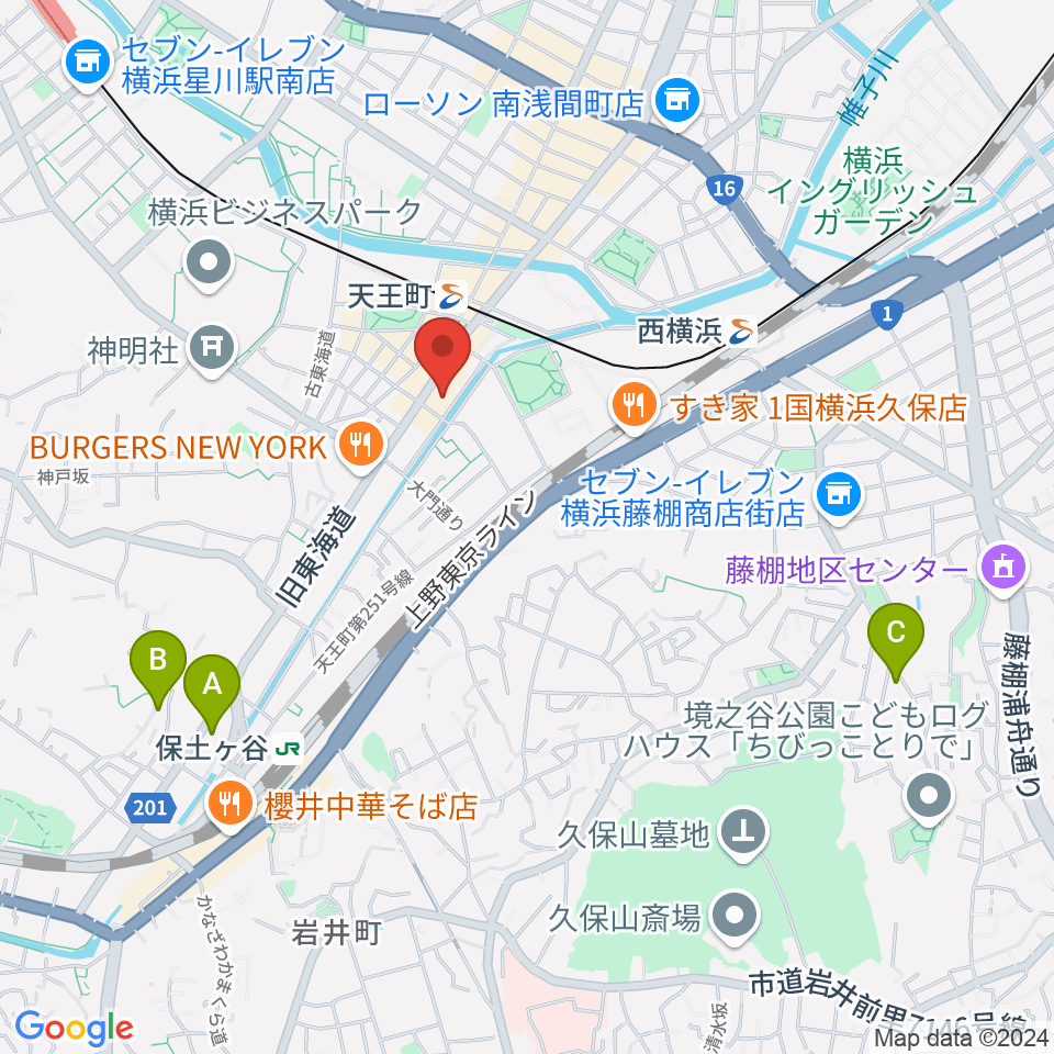 横浜市岩間市民プラザ周辺のホテル一覧地図