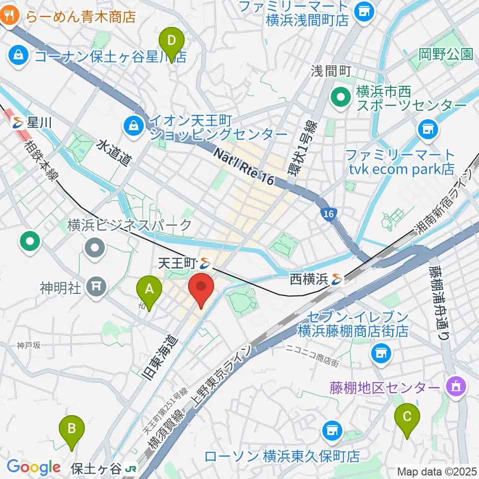横浜市岩間市民プラザ周辺のホテル一覧地図