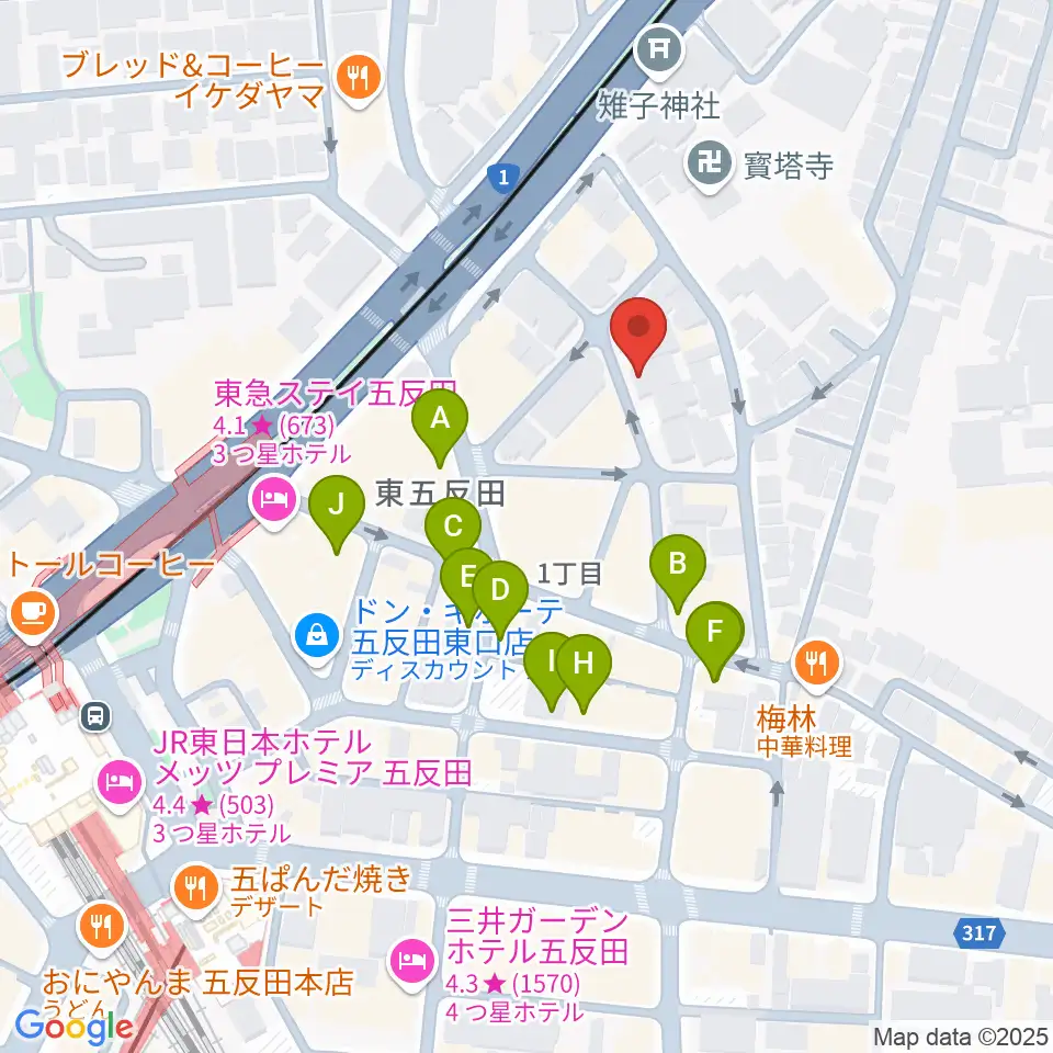 URBAN FOREST STUDIO周辺のホテル一覧地図