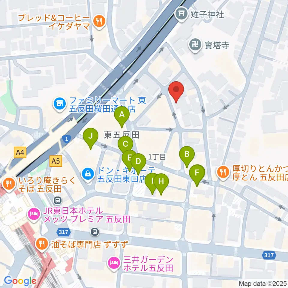 URBAN FOREST STUDIO周辺のホテル一覧地図