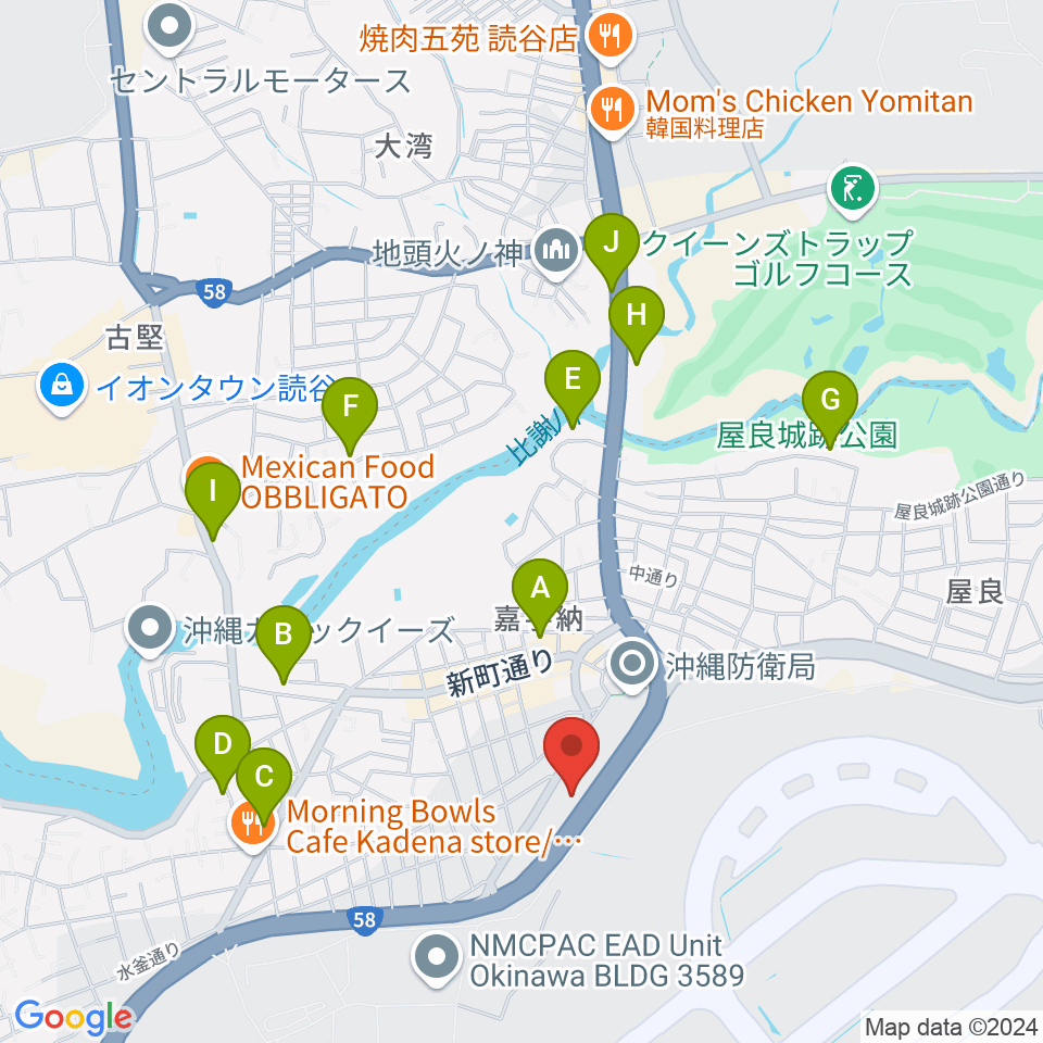 かでな文化センター周辺のホテル一覧地図