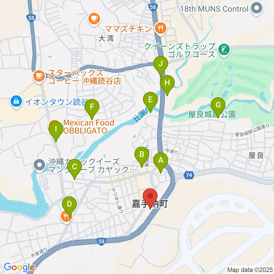 かでな文化センター周辺のホテル一覧地図