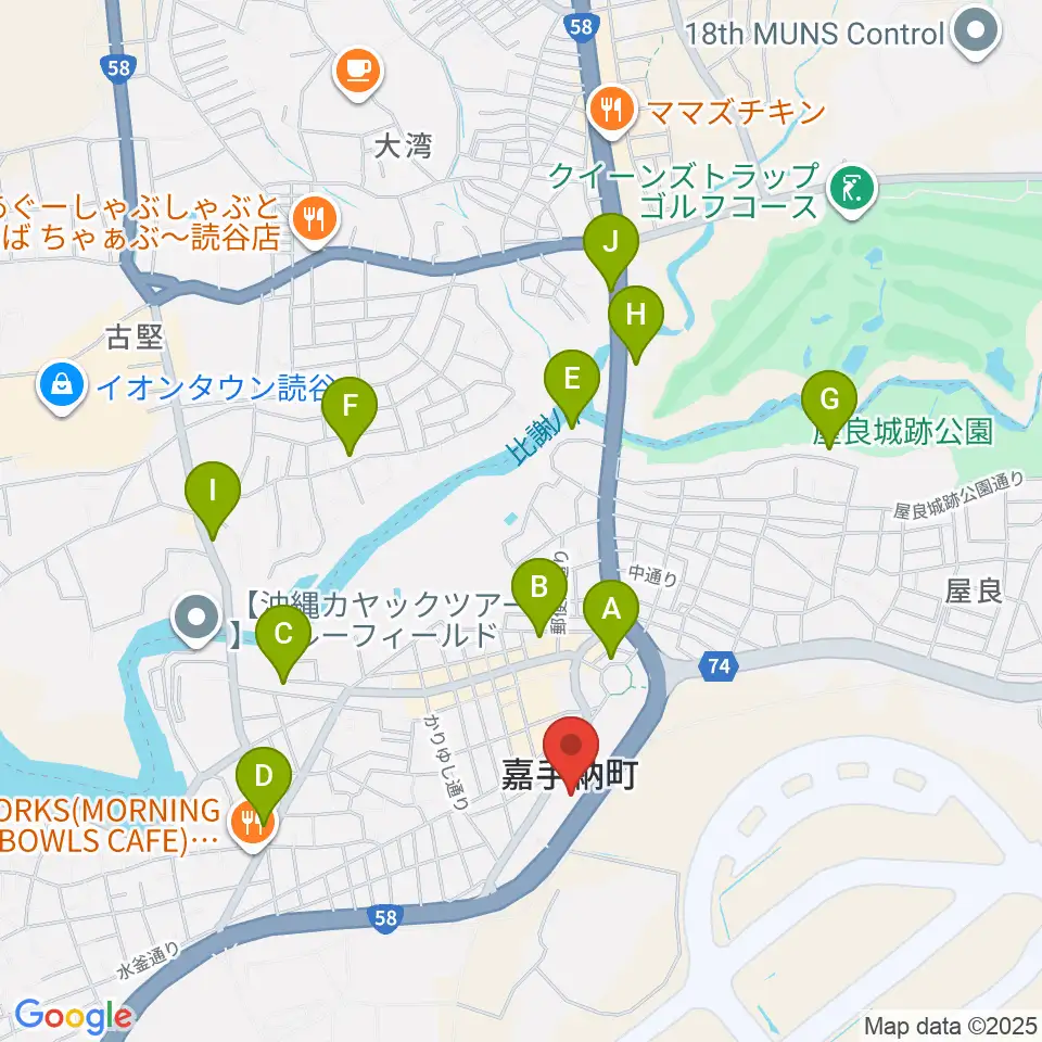 かでな文化センター周辺のホテル一覧地図