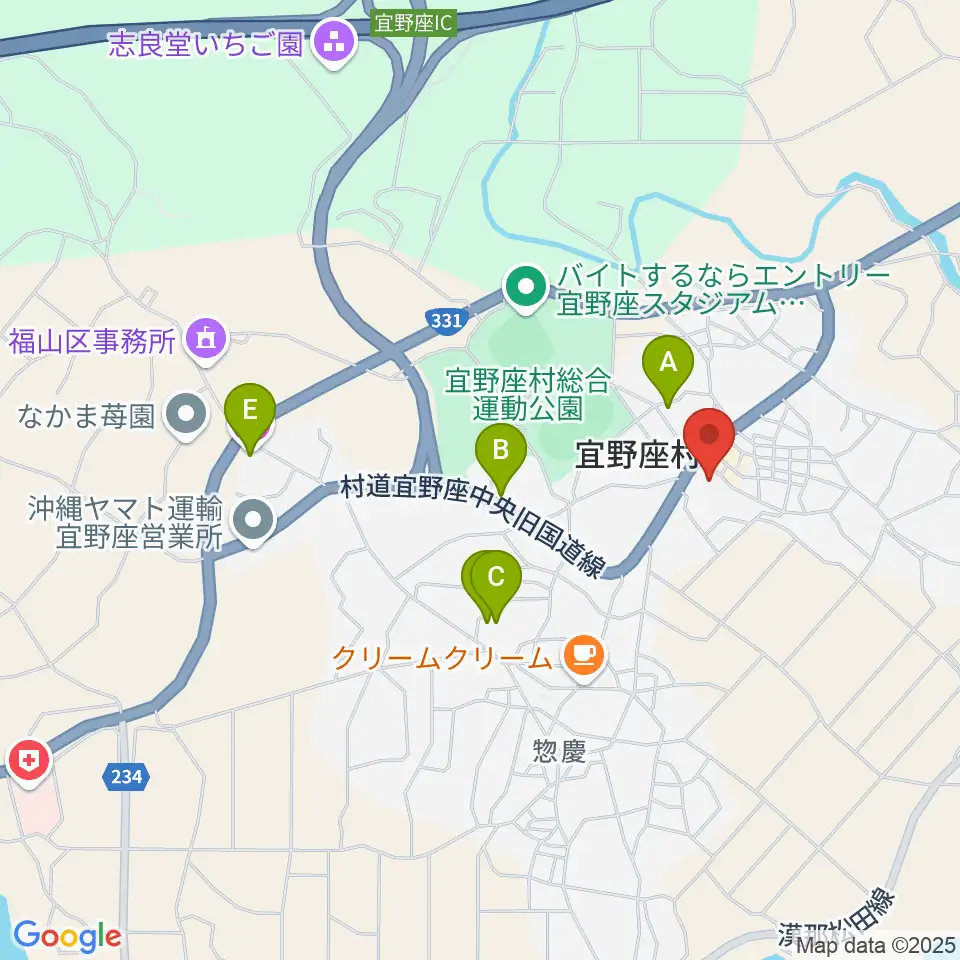 がらまんホール周辺のホテル一覧地図