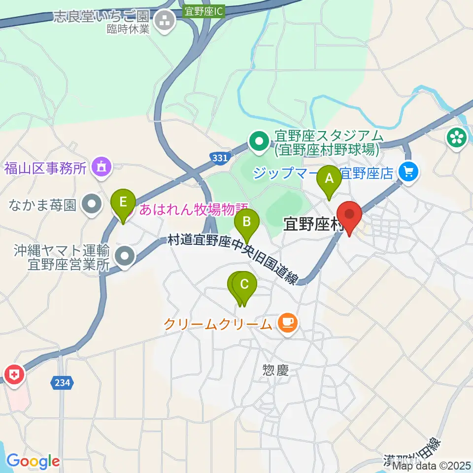 がらまんホール周辺のホテル一覧地図