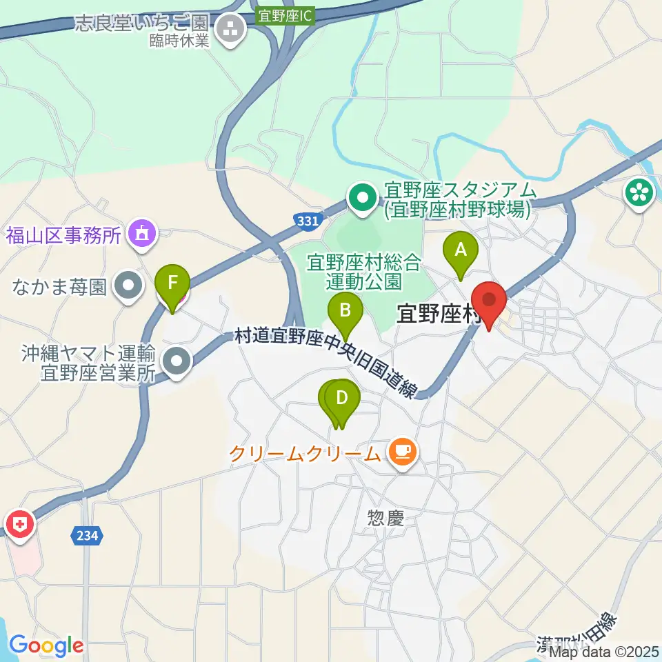 がらまんホール周辺のホテル一覧地図