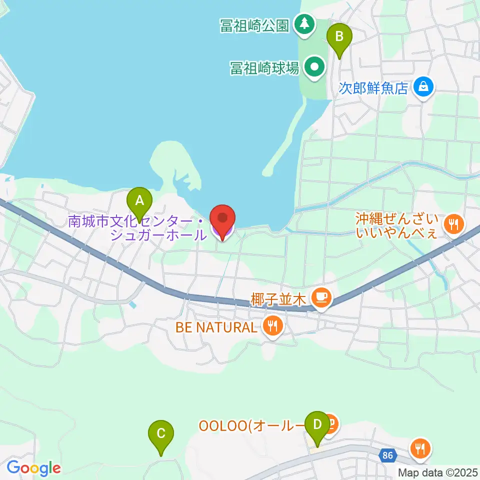 南城市文化センター シュガーホール周辺のホテル一覧地図