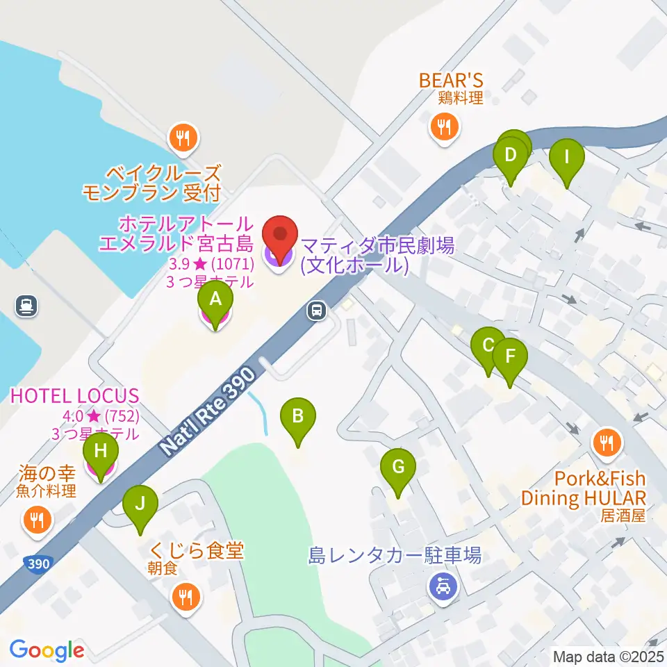 マティダ市民劇場周辺のホテル一覧地図