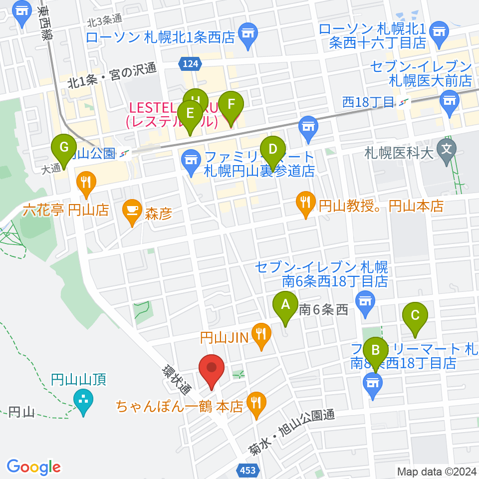 中古楽器専門店QUEST周辺のホテル一覧地図