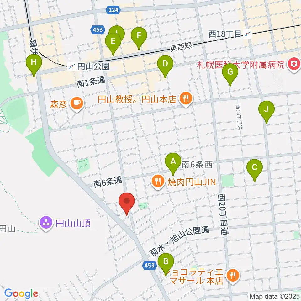 中古楽器専門店QUEST周辺のホテル一覧地図