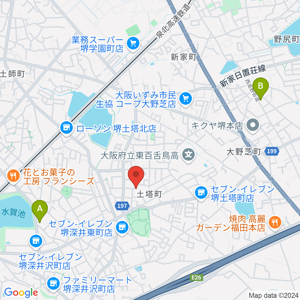 土塔庵周辺のホテル一覧地図