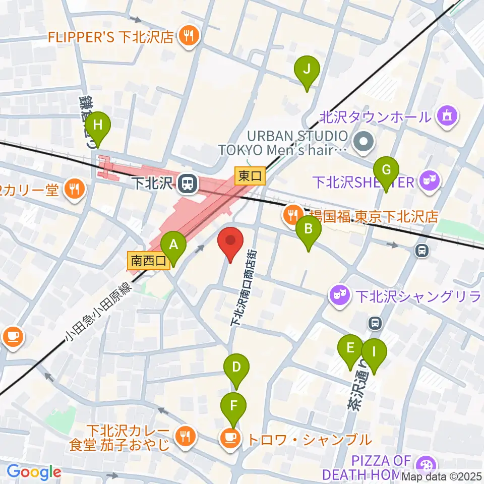 下北沢DRUM SONG周辺のホテル一覧地図