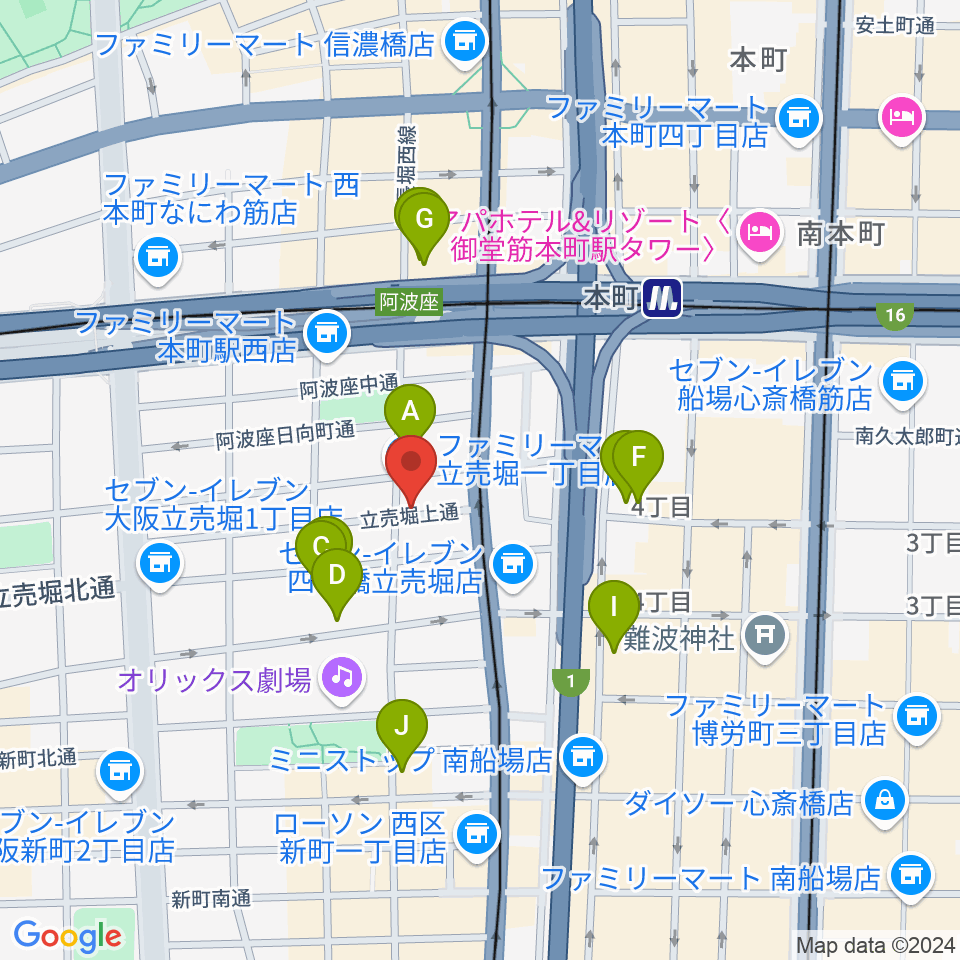 スマイルズミュージックサロン周辺のホテル一覧地図